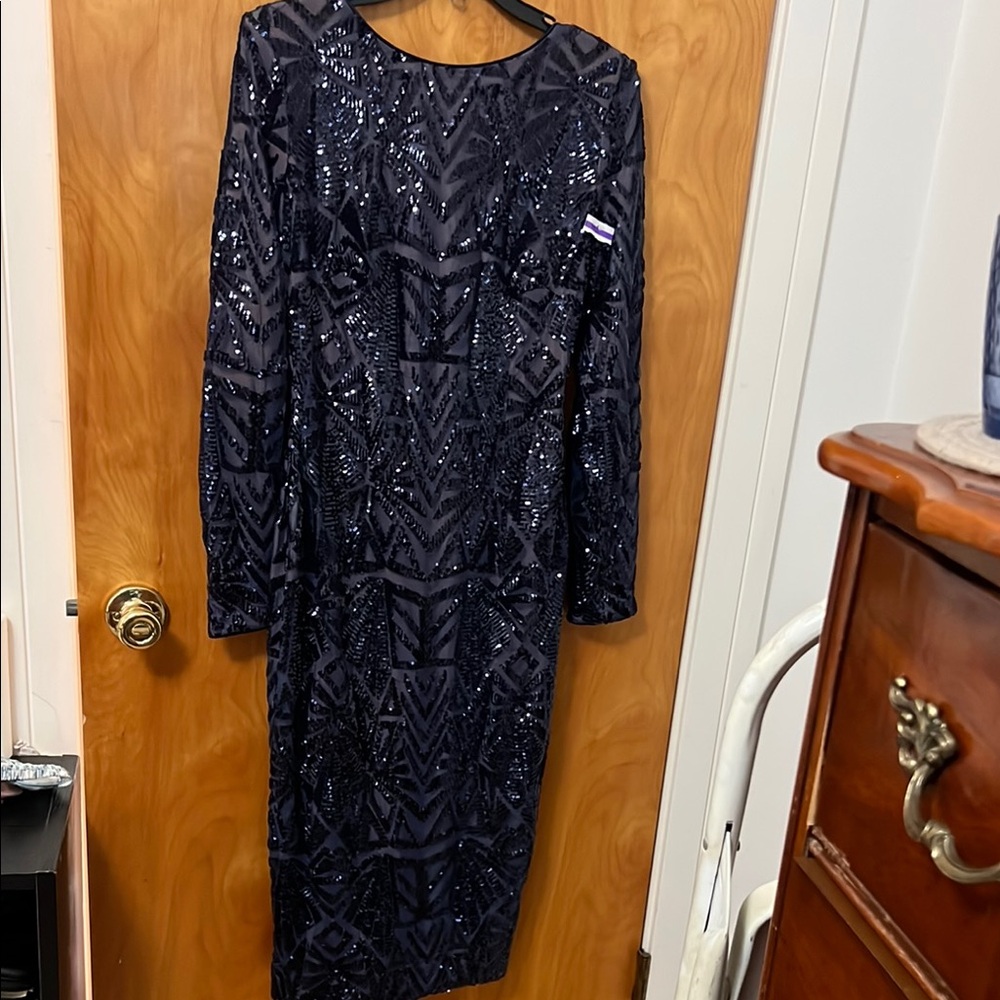 Elegant Black Sequin Dress